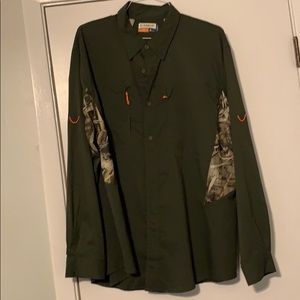 Men’s Magellan Forest Green/Camo Button Down